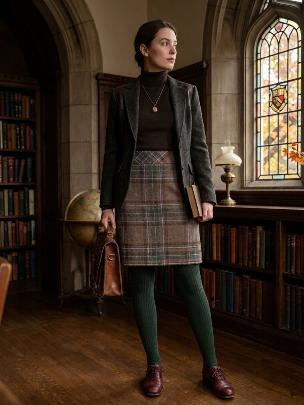 LL Bean Wool-Blend Skirt Sz M
